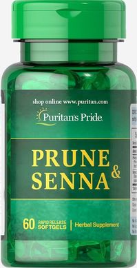 Чорнослив і сена, Prune,Senna, Puritan's Prid, 60 капсул
