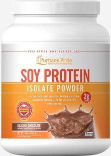 Soy Protein Isolate Powder Chocolate, Puritans Pride, 794 grams
