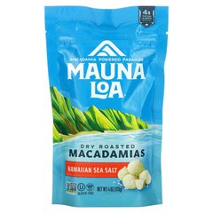 Mauna Loa, Сухі смажені макадамії, гавайська морська сіль, 4 унції (113 г)