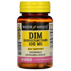 Дииндолилметан (DIM), Mason Natural, 100 мг, 60 капсул купить в Киеве и Украине
