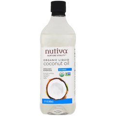 Органічна рідка кокосова олія, класична, Nutiva, 32 рідкі унції (946 мл)