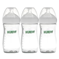 NUK, Simply Natural, Бутылки, белые, от 1 месяца, средние, 3 упаковки, 9 унций (270 мл) каждая купить в Киеве и Украине