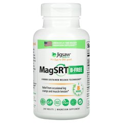 Jigsaw Health, MagSRT B-Free, магній із уповільненим вивільненням, 240 таблеток