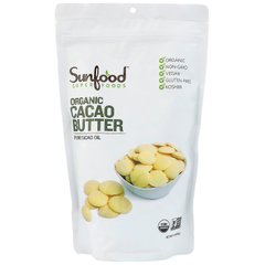 Органическое масло какао Sunfood (Organic Cacao Butter) 454 г купить в Киеве и Украине