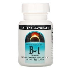 Витамин B1 Source Naturals (Vitamin B1) 100 мг 100 таблеток купить в Киеве и Украине