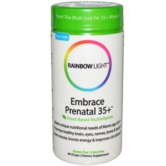 Мультивитамины для беременных 35+ Rainbow Light (Embrace Prenatal 35+) 90 капсул купить в Киеве и Украине