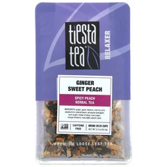 Tiesta Tea Company, Розсипний чай преміум-класу, імбирно-солодкий персик, гострий персик, без кофеїну, 2,2 унції (62,4 г)