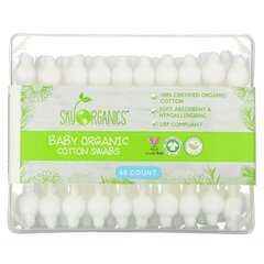 Детские органические ватные палочки, Baby Organic Cotton Swabs, Sky Organics, 60 шт купить в Киеве и Украине