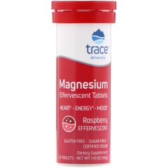 Магнієві шипучі таблетки зі смаком малини, Magnesium Effervescent таблеток, Raspberry Flavor, Trace Minerals Research, 40 г