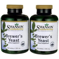 Пивні дріжджі, Brewer's Yeast, Swanson, 500 мг, 1000 пігулок