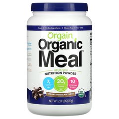 Органічна їжа, харчування все в одному, вершковий шоколадний фадж, Orgain, 2,01 фунта (912 г)