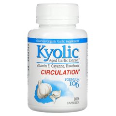 Екстракт часнику формула 106 Kyolic (Aged Garlic Extract Formula 106) 100 капсул