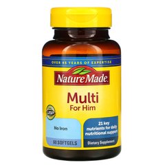 Вітаміни для чоловіків комплекс Nature Made (Multi For Him) 60 капсул