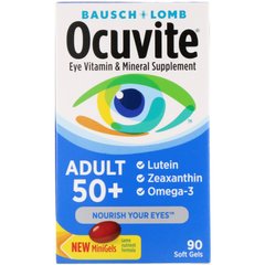 Вітамінна і мінеральна добавка для очей Bausch & Lomb (Ocuvite) 90 капсул