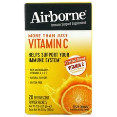 AirBorne, більше, ніж просто вітамін C, пікантний апельсин, 20 пакетиків з шипучим порошком по 0,18 унції (5 г) кожен