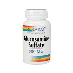 Глюкозамин сульфат, Glucosamine Sulfate, Solaray, 500 мг, 60 капсул купить в Киеве и Украине