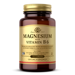 Магний с витамином В-6 Solgar (Magnesium With Vitamin B6) 133/8 мг 100 таблеток купить в Киеве и Украине