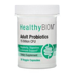 Дорослі пробіотики, Adult Probiotics, HealthyBiom, 15 Billion CFU, 30 вегетаріанських капсул