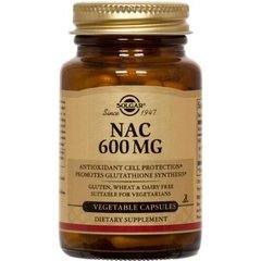 Ацетилцистеїн Solgar (NAC) 600 мг 60 капcул