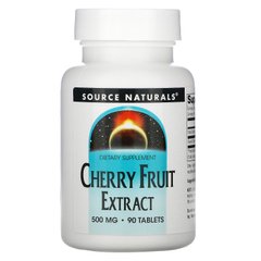 Экстракт плодов вишни, Cherry Fruit Extract, Source Naturals, 500 мг, 90 таблеток купить в Киеве и Украине
