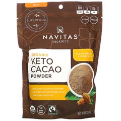 Органічний порошок кето какао, Organic Keto Cacao Powder, Navitas Organics, 227 г