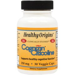 Препарат для розумової активності, Цитиколін, Когнізин, Cognizin Citicoline, Healthy Origins, 250 мг, 30 гелевих капсул