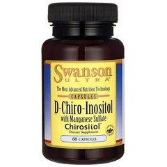 Вітамін B8 (Інозітол), Хіроінозітол, D-Chiro-Inositol, Swanson, 60 капсул