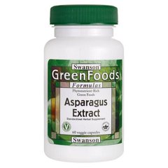 Екстракт спаржі, Asparagus Extract, Swanson, 60 капсул