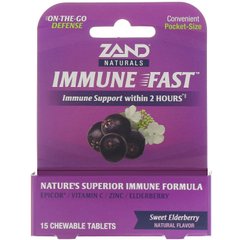 Підтримка імунітету, Immune Fast, солодка бузина, Zand, 15 жувальних таблеток