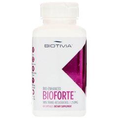 Bioforte98% транс-ресвератрола, Biotivia, 250 мг, 60 капсул купить в Киеве и Украине