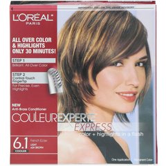 Фарба для волосся Couleur Experte Express, Color + Highlights, відтінок 6.1 світло-попелясто-коричневий, L'Oreal, на 1 застосування