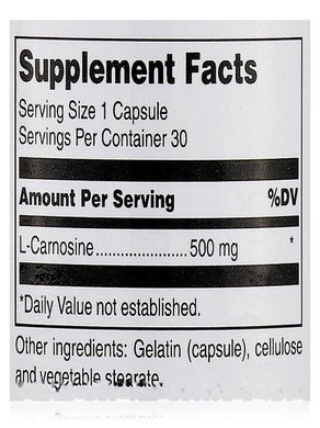 Карнозин Douglas Laboratories (L-Carnosine) 500 мг 30 капсул