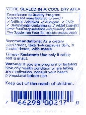 Калий Магний Аспартат Pure Encapsulations (Potassium Magnesium Aspartate) 90 капсул купить в Киеве и Украине