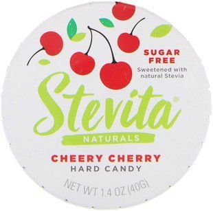 Naturals, sugar-free candies, cheerful cherry, Stevita, 40 g