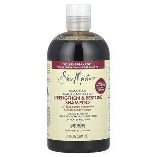 SheaMoisture, ямайське чорне рицинова олія, що зміцнює і відновлює шампунь, 384 мл (13 рідк. Унцій)