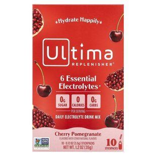Ultima Replenisher, 6 Essential Electrolytes, Daily Electrolyte Drink Mix, Cherry Pomegranate, 10 Stickpacks, 0.12 oz (3.5 g) Each купить в Киеве и Украине