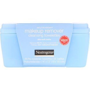 Cleansing wipes for makeup removal, ultra-soft wipes, Neutrogena, 25 pre-moistened wipes.
