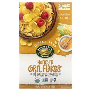 Nature's Path, Organic Honey'd Corn Flakes Cereal, 10.6 oz (300 g) купить в Киеве и Украине