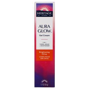 Гелевый крем, Aura Glow Gel Cream, осветляющий цитрус, Heritage Store, 50 г купить в Киеве и Украине