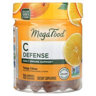 MegaFood, C Defense, Вкус цитрусовых, 70 жевательных конфет купить в Киеве и Украине