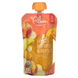 Детское пюре из персика абрикоса банана Plum Organics (Organic Baby Food Stage 2) 113 г купить в Киеве и Украине