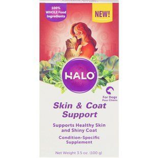 покращення шкіри і шерсті, для собак3, Halo, 5 унції (100 г)