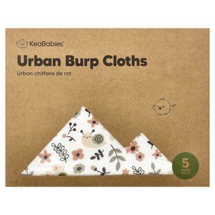 KeaBabies, Urban Burp Cloths, 5 Pack