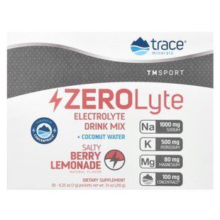 Электролиты Trace&nbsp;Minerals (ZeroLyte&nbsp;Salty&nbsp;Berry&nbsp;Lemonade)&nbsp;вкус&nbsp;соленый&nbsp;ягодный&nbsp;лимонад&nbsp;30&nbsp;саше купить в Киеве и Украине