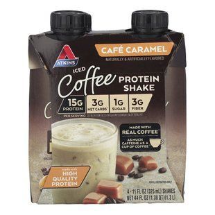 Шейк зі смаком кафе карамелі Atkins 4 шийка