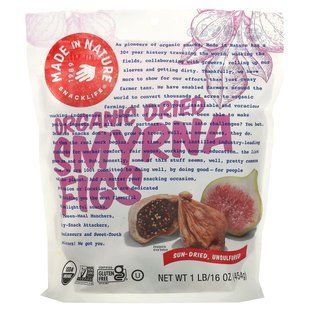 Made in Nature, organic dried figs, soft and tasty super snack, 454 g (1 lb)