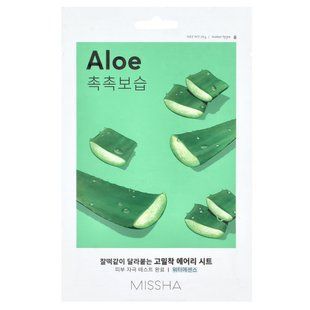 Missha, Тканинна маска Airy Fit Beauty Sheet Mask, алое, 1 лист, 19 г