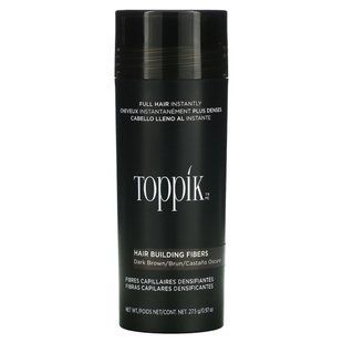 Загуститель для волос, оттенок темно-коричневый, Hair Building Fibers, Toppik, 27,5 г (0,97 унции) купить в Киеве и Украине