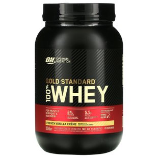 Сывороточный протеин изолят Optimum Nutrition (100% Whey Gold Standard) 909 г со вкусом французской ванили купить в Киеве и Украине