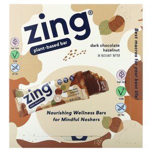 Питательные батончики, лесной орех темного шоколада, Zing Bars, 12 батончиков, 1,76 унции (50 г) каждый купить в Киеве и Украине